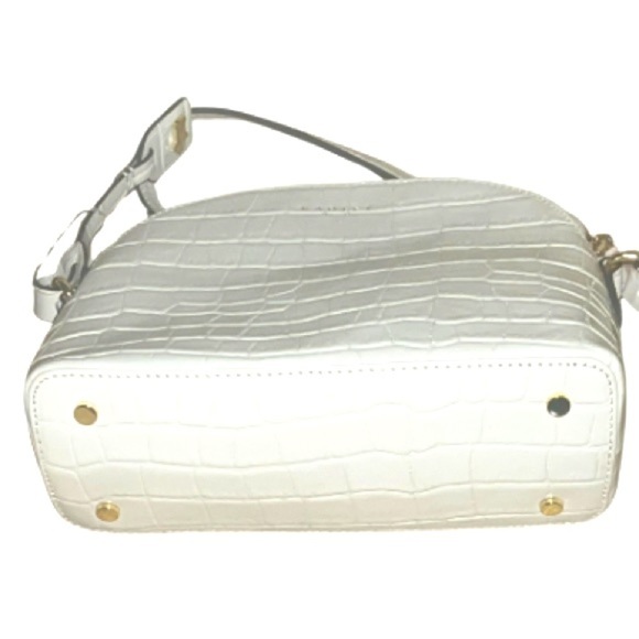 Radley London Women's Chelsea Faux Croc Zip Top Cross-Body, White - Picture 12 of 13